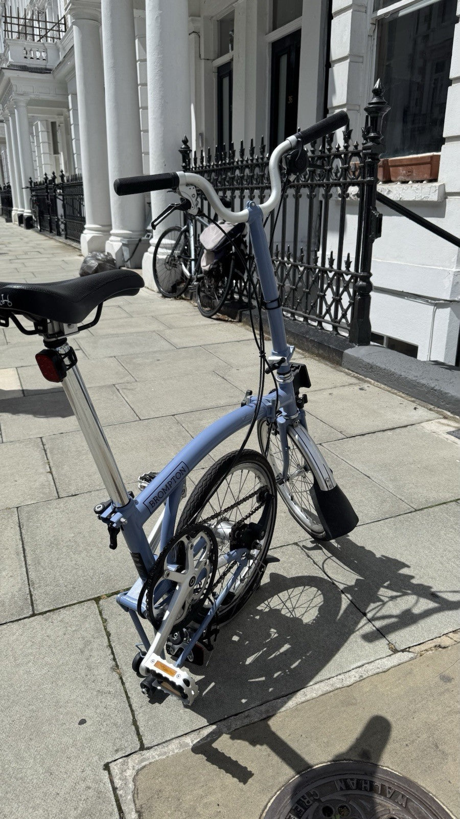Brompton Folding Bike 3-Speed cloud blue