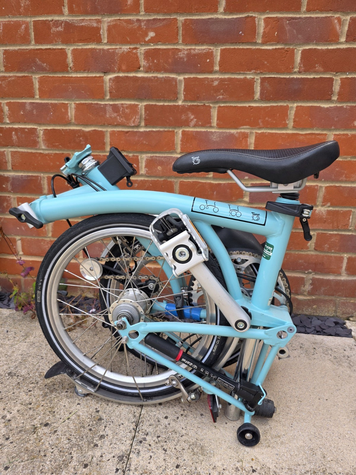 Brompton M3L Folding Bike In Turkish Green Excellent Condition