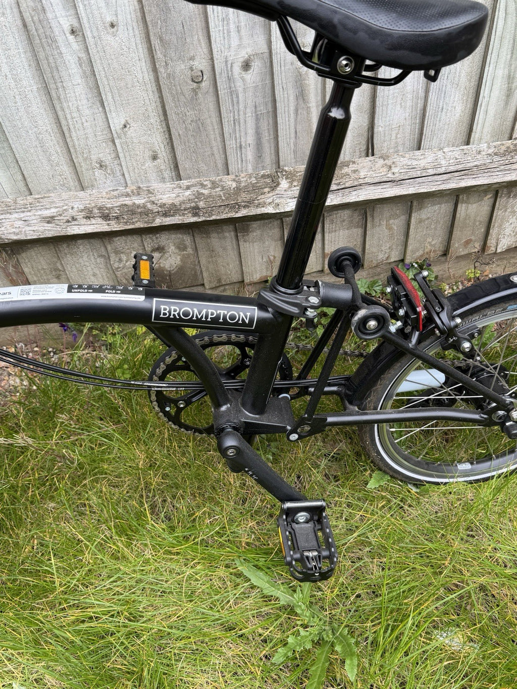 Brompton C Line Folding Bike 6- Speed, Black, Low Bars