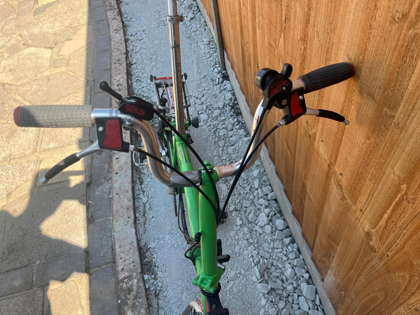 Brompton 6-Speed, Green with Rack and Extended Seat Post, dynamo lights