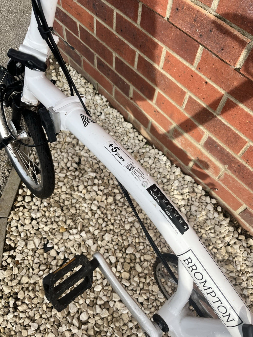 Brompton A-line Folding Bike 16” Wheel White