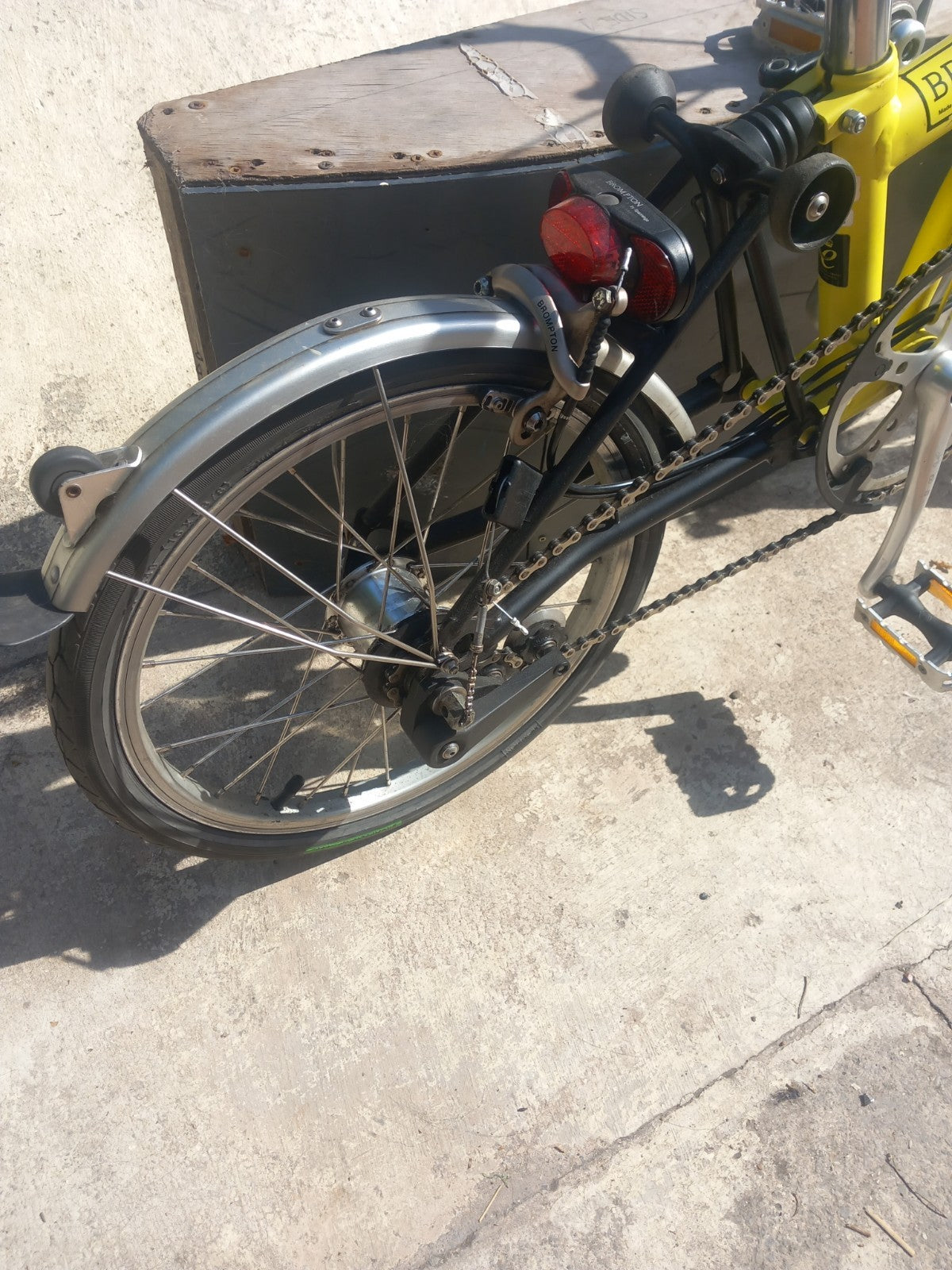 Brompton C Line 3 speed folding bicycle.