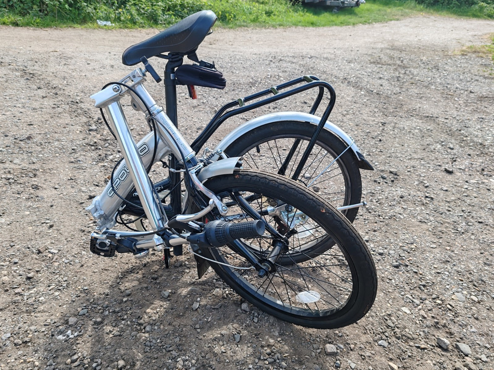apollo transition folding bike 6 revoshift gears 20inch wheels adults unisex