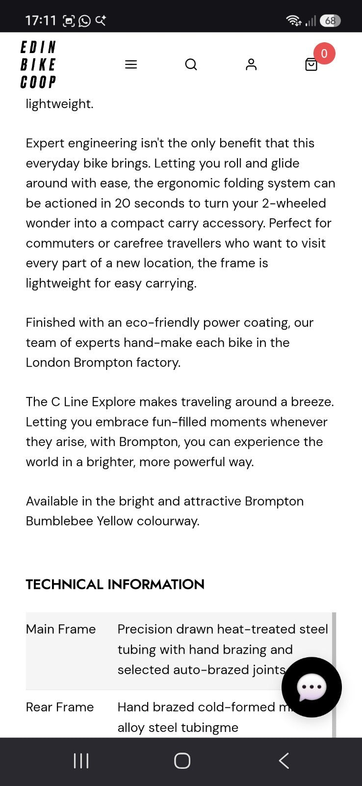 BROMPTON C LINE,  6 SPEED