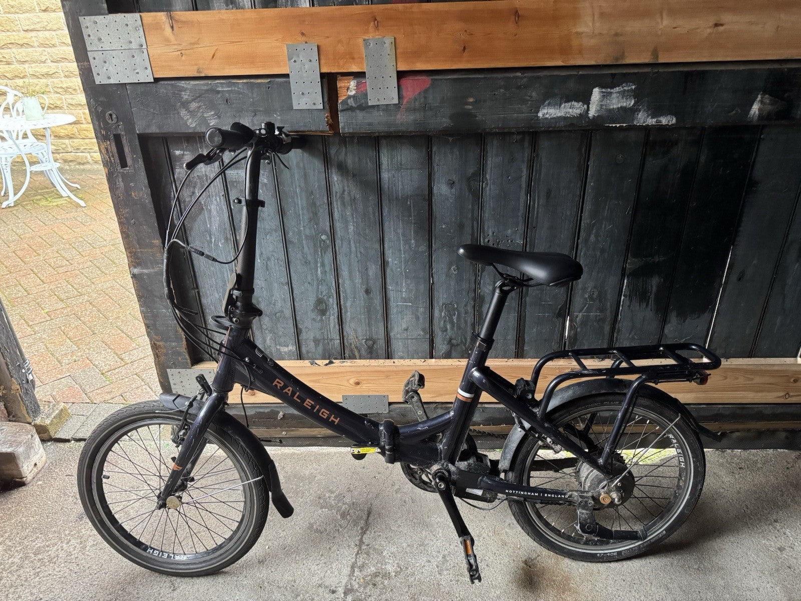 Raleigh Stow-E-Way Folding Bike w/ Rear Hub Motor – No Battery