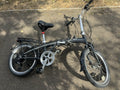 ORUS 20” Folding Bike 7 Speed Shimano Alloy Adult Bicycle Black Pannier Rack
