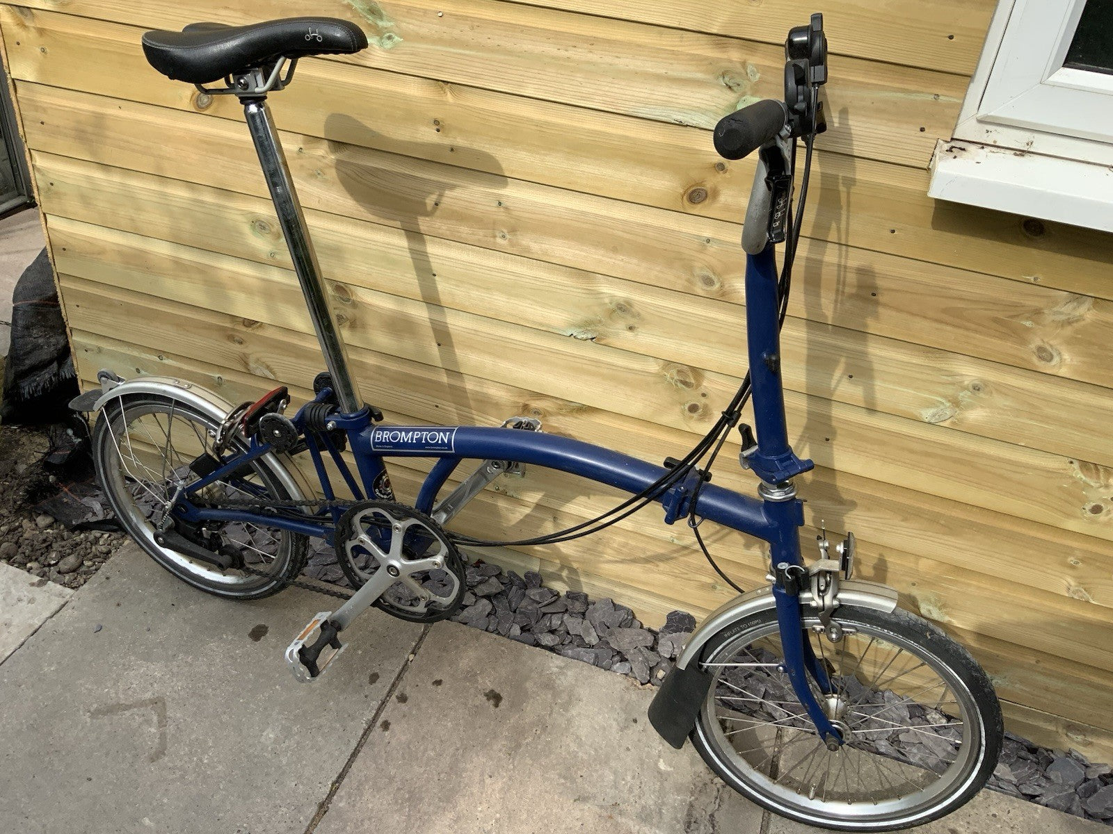 Brompton Folding Bike 3-Speed Blue,  A Bit Dusty As Has Been In Storage A While