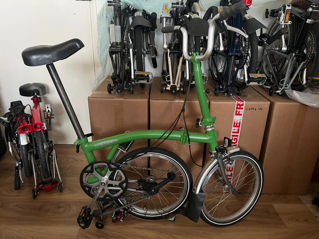 Brompton M2L- X  (2 Speed)  Titanium folding bicycle -Apple Green