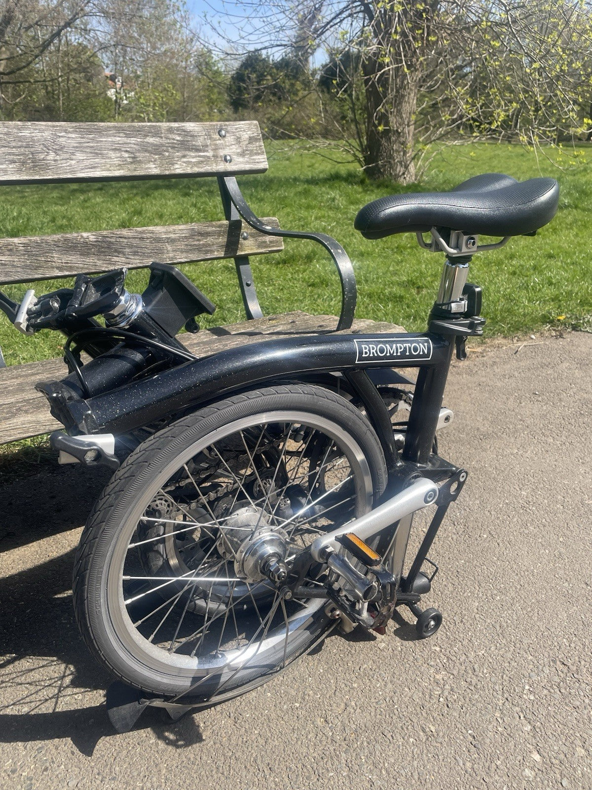 Brompton C Line Folding Bike 6-Speed, Black plus accessories
