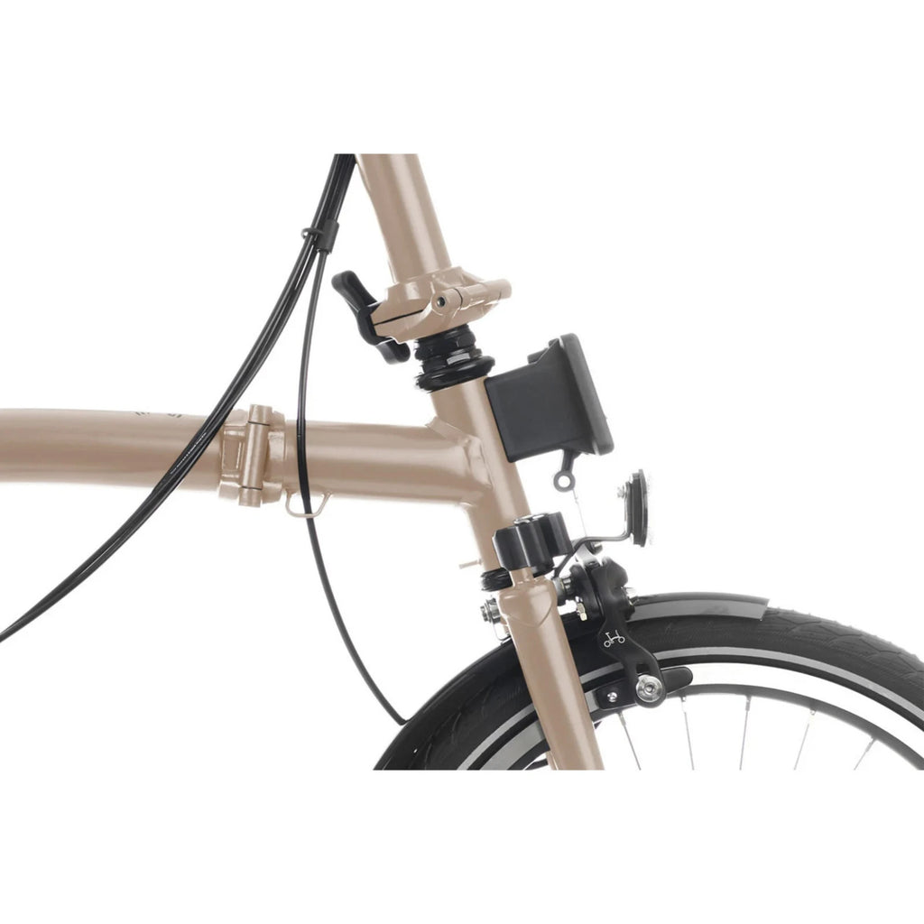 Brompton C Line 6 Speed 2024 Mid Handlebar Folding Bike - Dune Sand - NEW