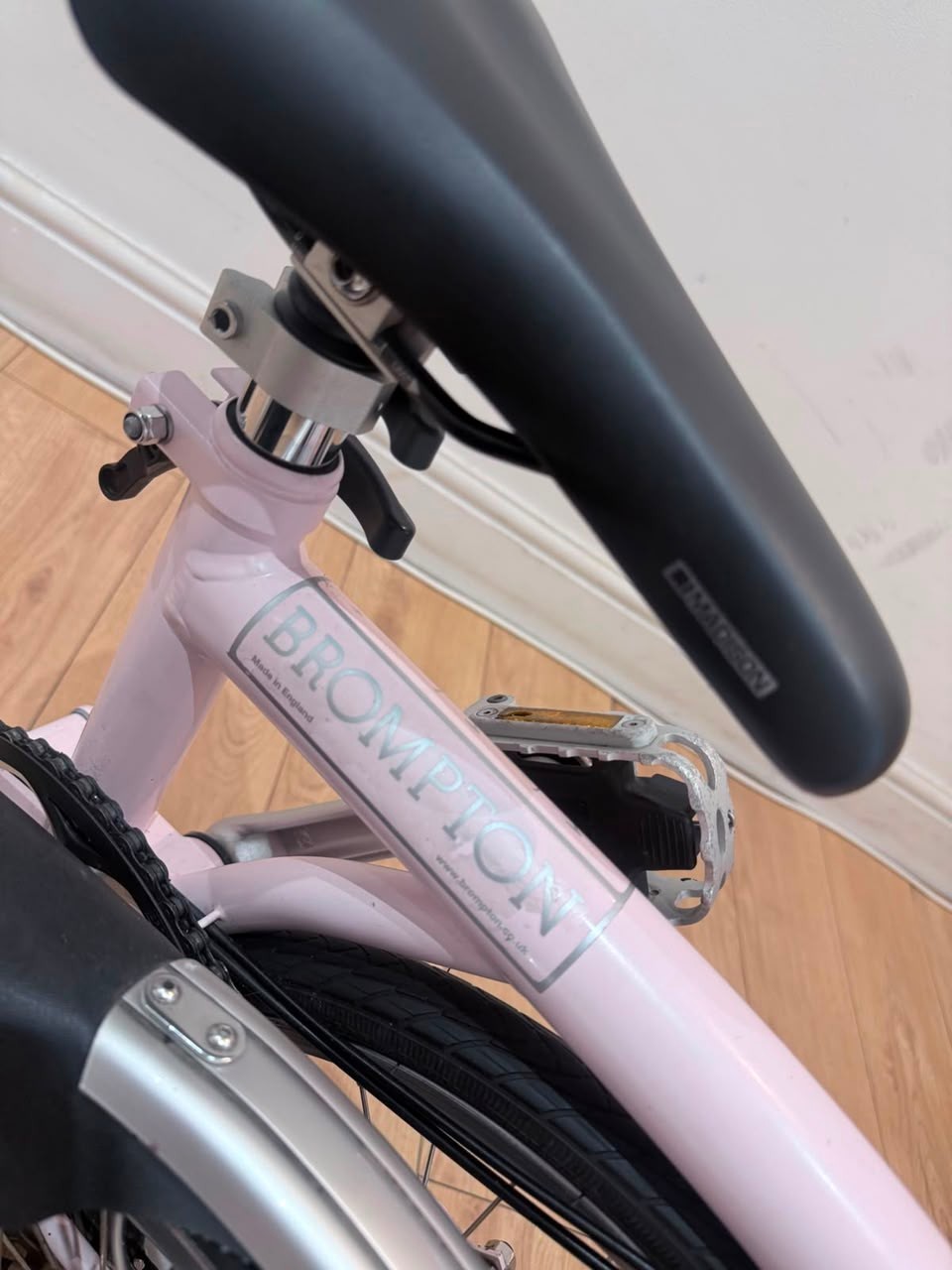 Brompton M3L Folding Bike – Pale Pink – 2014 Model – Made in England