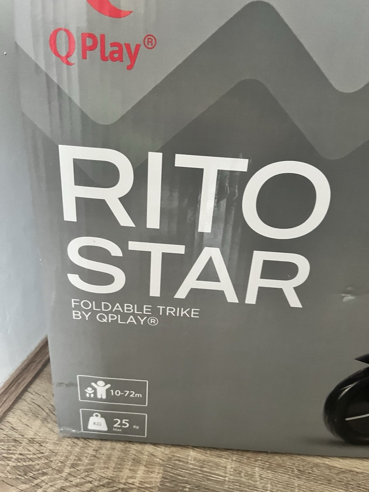 QPlay Rito Star Folding Trike Grey New In Box Age From 10 to 72 Months Kids Bike