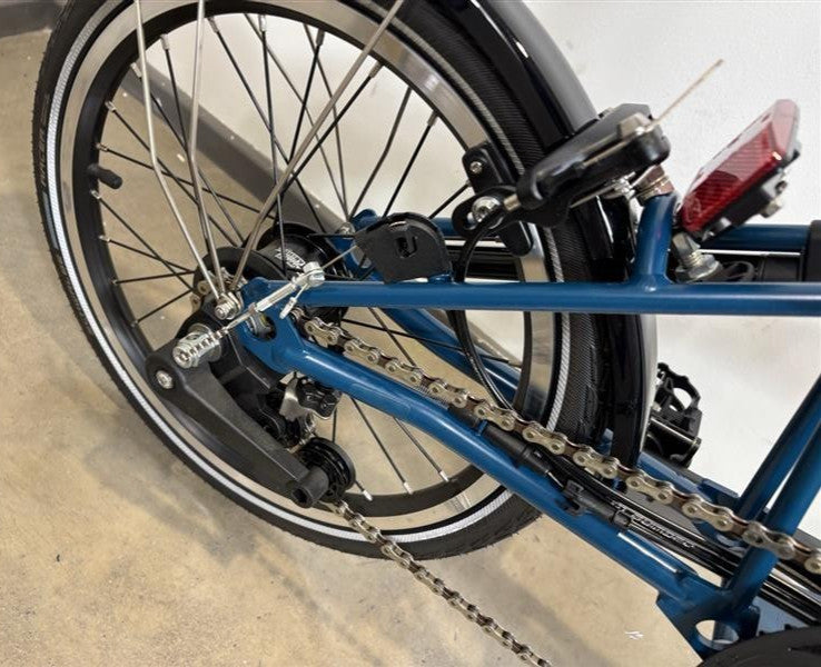 Brompton C Line 6 Speed 2023 High Handlebar Folding Bike - Ocean Blue