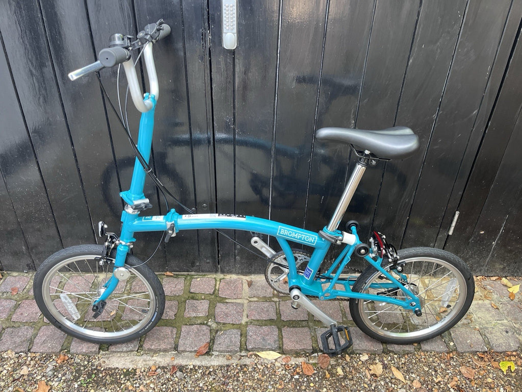 Brompton B75 Folding Bike 16" Blue (Turquoise) - virtually New