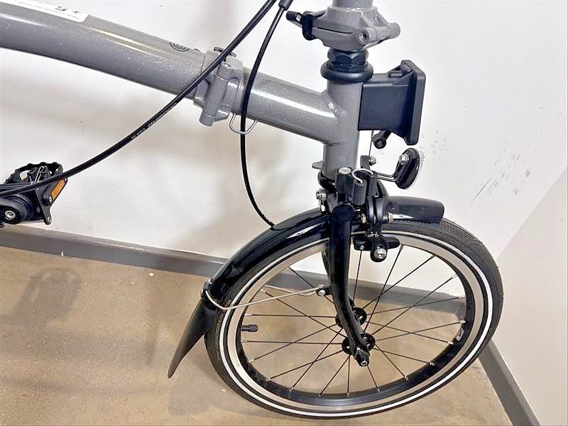 Brompton P Line 4 Speed 2022 Low Handlebar Folding Bike - Storm Grey
