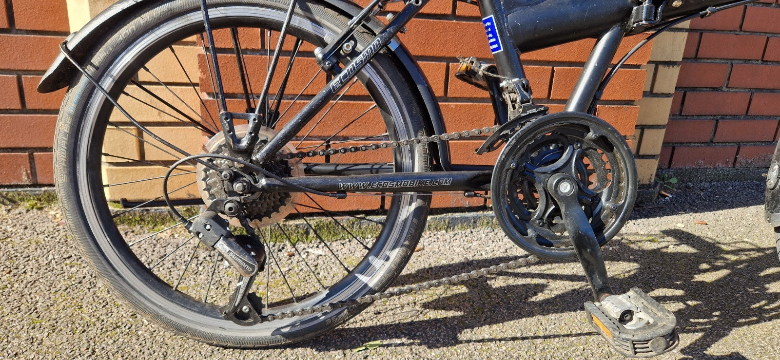 Ecosmo Black Folding Bike | New | 7 Speed | Rear Bike Rack