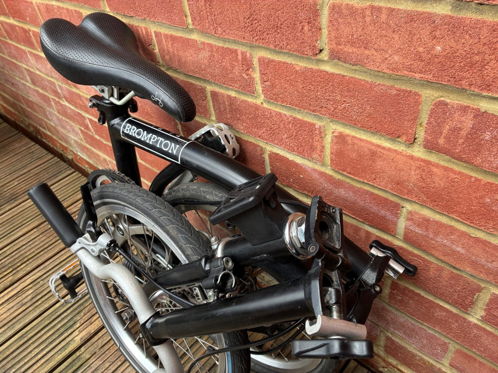 Brompton M3L Single Speed Black Folding Bicycle, Bike, used