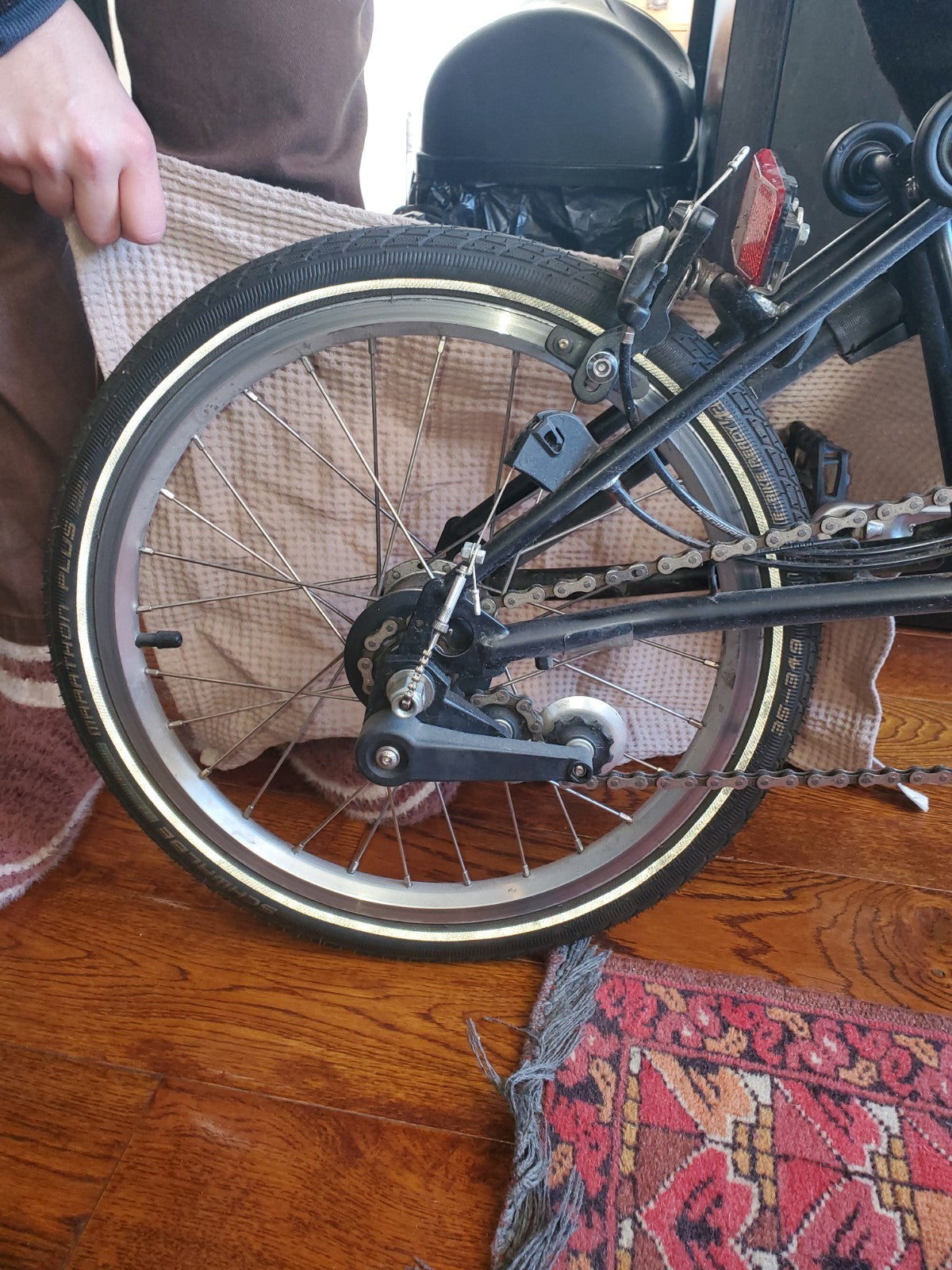 Brompton A Line 3 Speed Folding Bike. White. Mint condition.