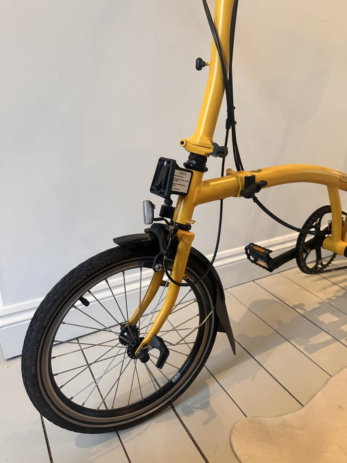 Brompton Folding Bike – 6-Speed Yellow - Excellent Condition