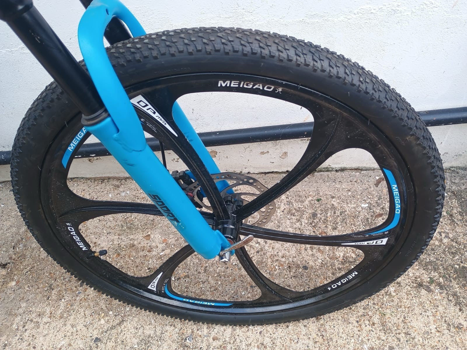 26” Folding Mountain Bike Urban Sport Full Suspension Disc Brakes Black Blue