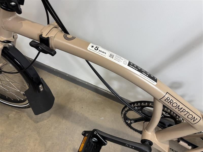 Brompton C Line 6 Speed 2024 Mid Handlebar Folding Bike - Dune Sand