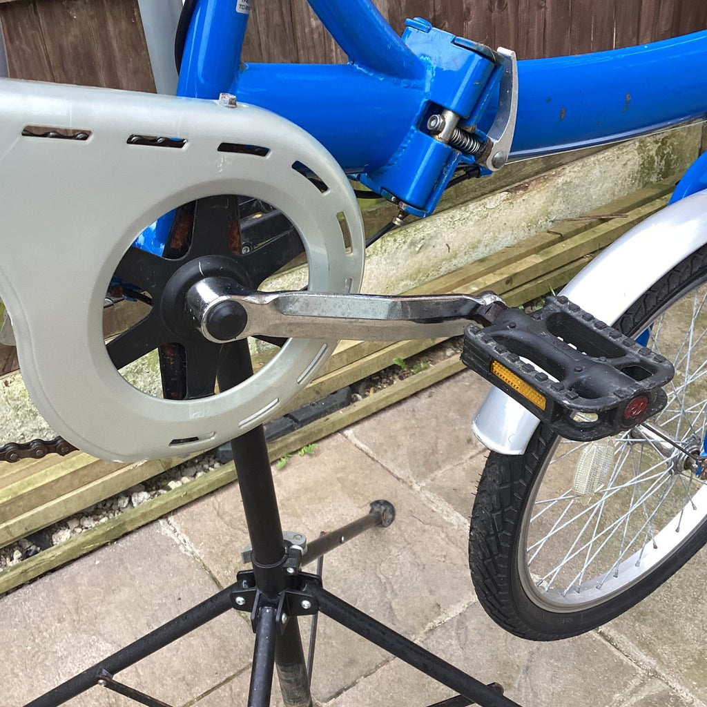 Raleigh Stowaway Steel 6 Speed Folding Bike In Blue - Serviced - 20" Wheels