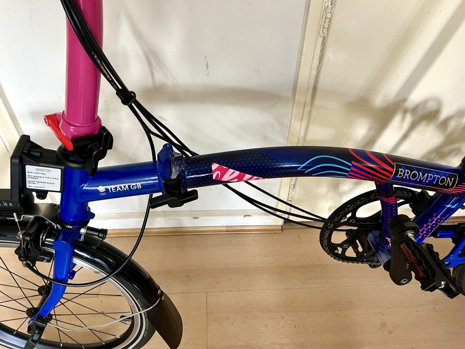 Brompton 2024 Team GB P Line Edition 12 Speed Folding Bike EXC COND
