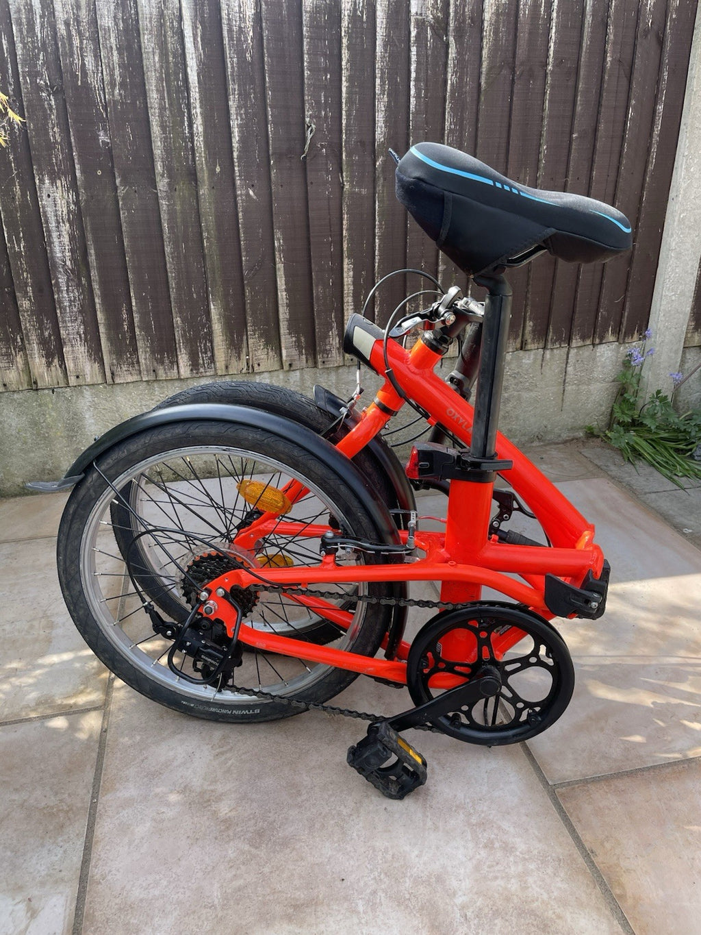 Oxylane Tilt 500 Foldable Bicycle Orange 7-Speed