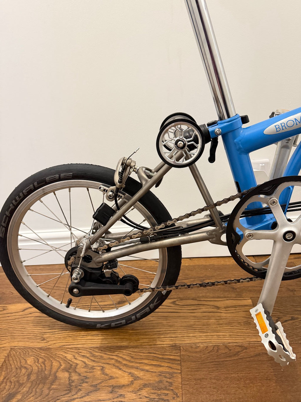 Rare Brompton H6E-X Superlight Special Order Cornflower Titanium Super Light P