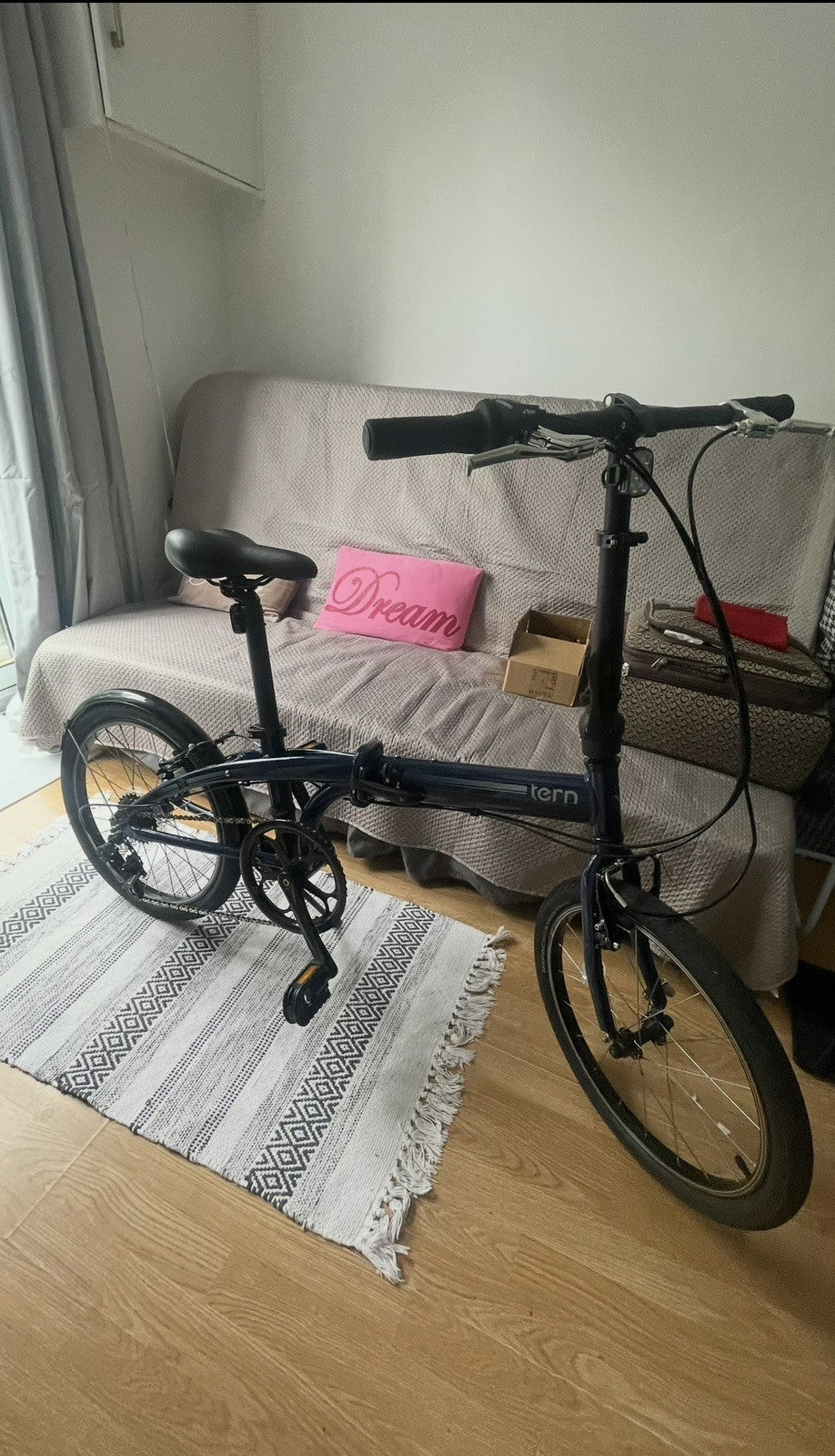 Tern Folding Bike 20in Blue/Black Flat Bar V-Brakes Mudguards Kickstand