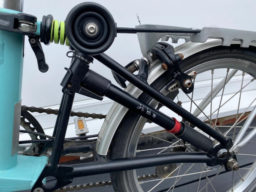 Brompton M3L.  Turkish Green and Black.  With Rear Luggage Rack