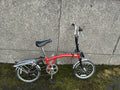 Brompton Folding Bike 6-Speed, Red, Brooks Saddle, Dynamo Lights, Back Rack