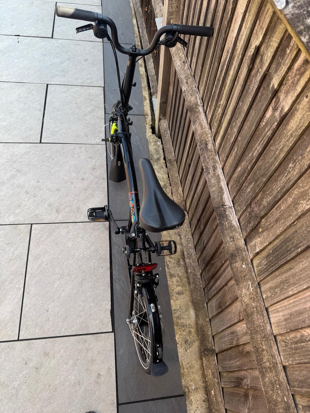 Brompton Folding Bike Black/Yellow Derailleur Gears Mechanical Rim Brakes