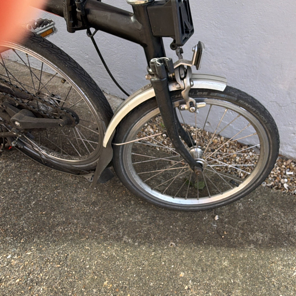 Brompton Folding Bike 16in Black Unisex Adults, Mechanical Rim Brakes