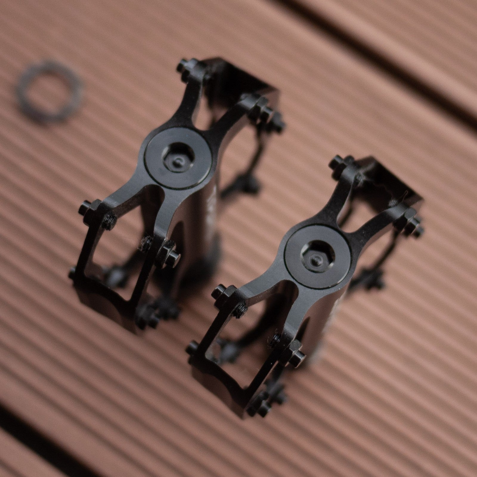 Brompton Ti Parts Workshop Titanium Axle Mini Pedals Black Single QR H&H Holder