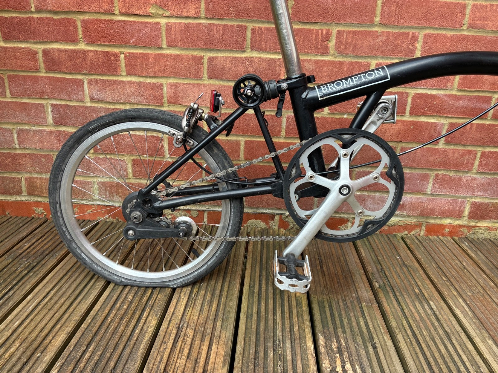 Brompton M3L Single Speed Black Folding Bicycle, Bike, used