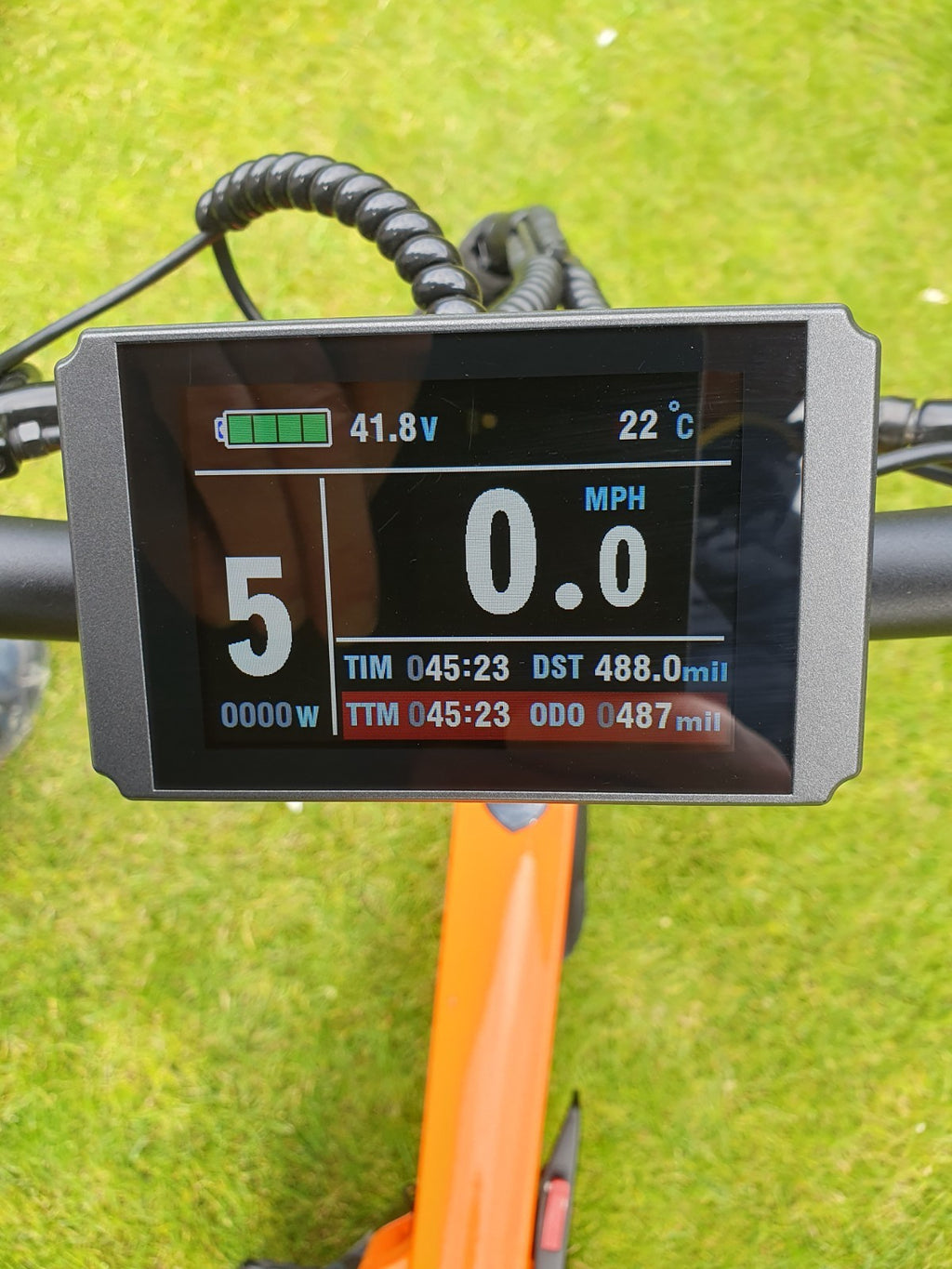 MiRiDER GB 3 16" Orange Good condition Hydraulic brakes, rear carrier, Bag.