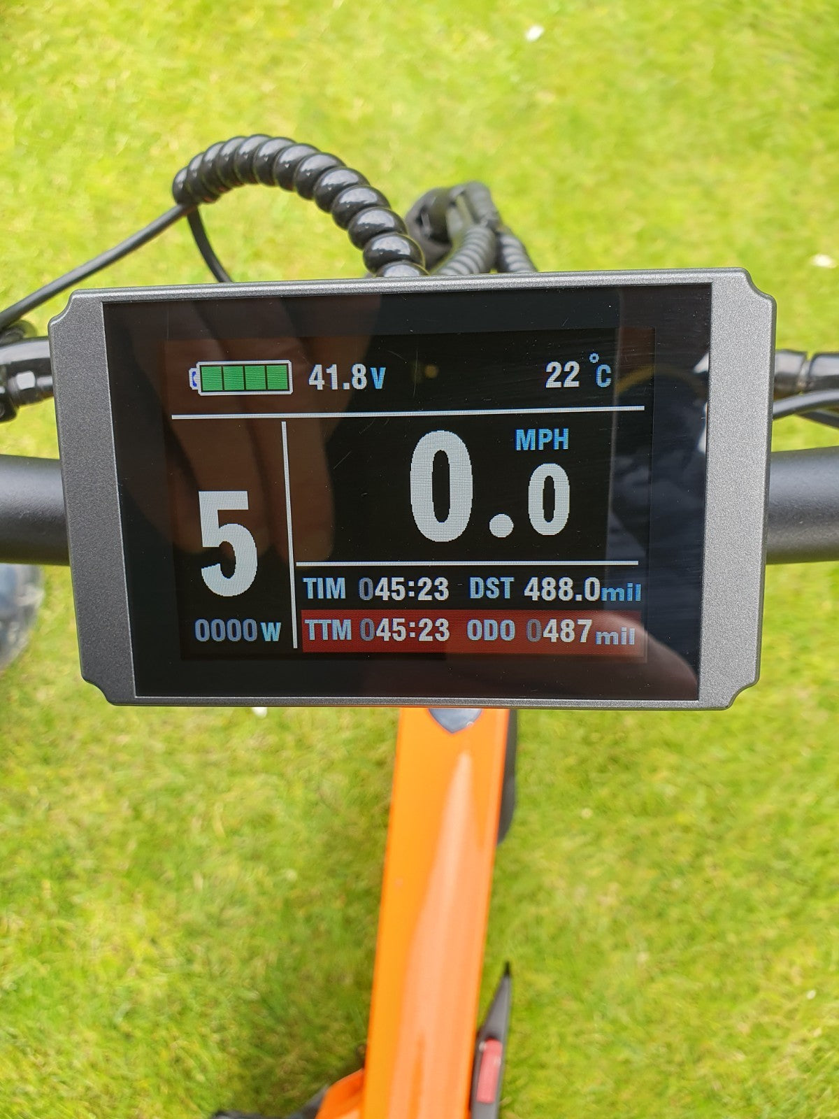 MiRiDER GB 3 16" Orange Good condition Hydraulic brakes, rear carrier, Bag.