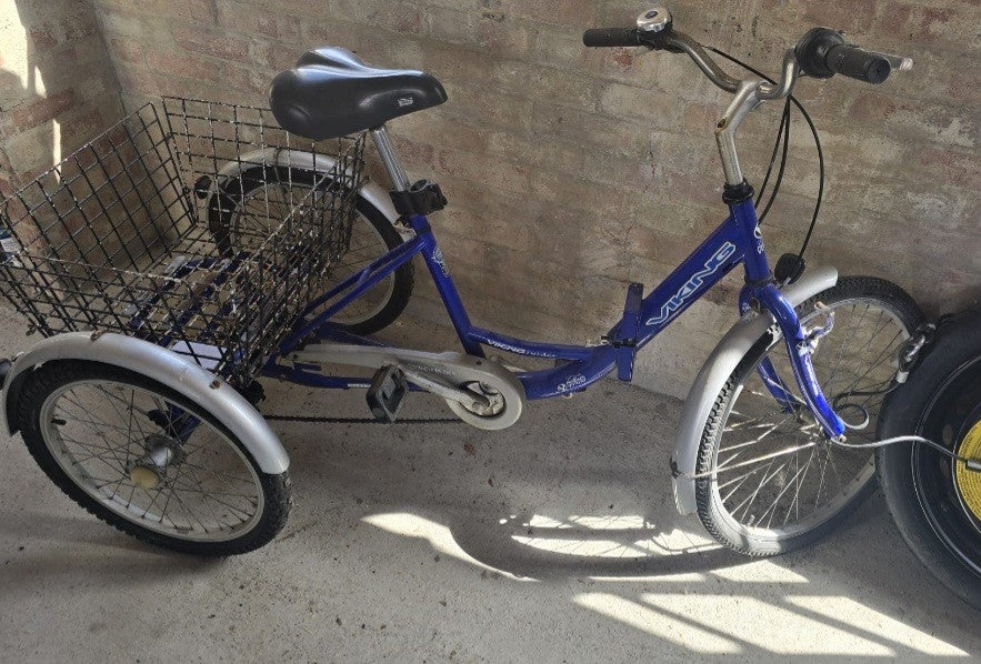 Viking Adult Folding Tricycle  6 Speed Shimano Gears Large Dog Child Cat Basket