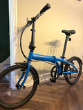 Tern Link B7 Folding Bike with 20 inch Wheels, 7 Speed. Light Blue