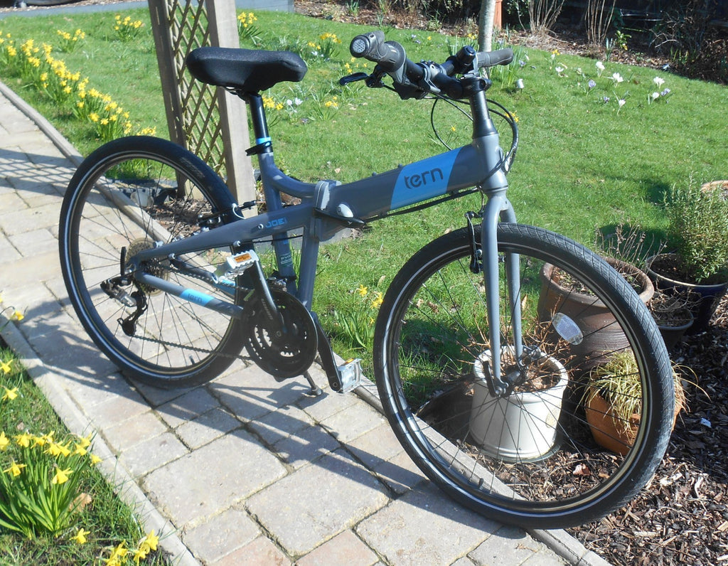Two Tern Joe folding bikes with stow bags