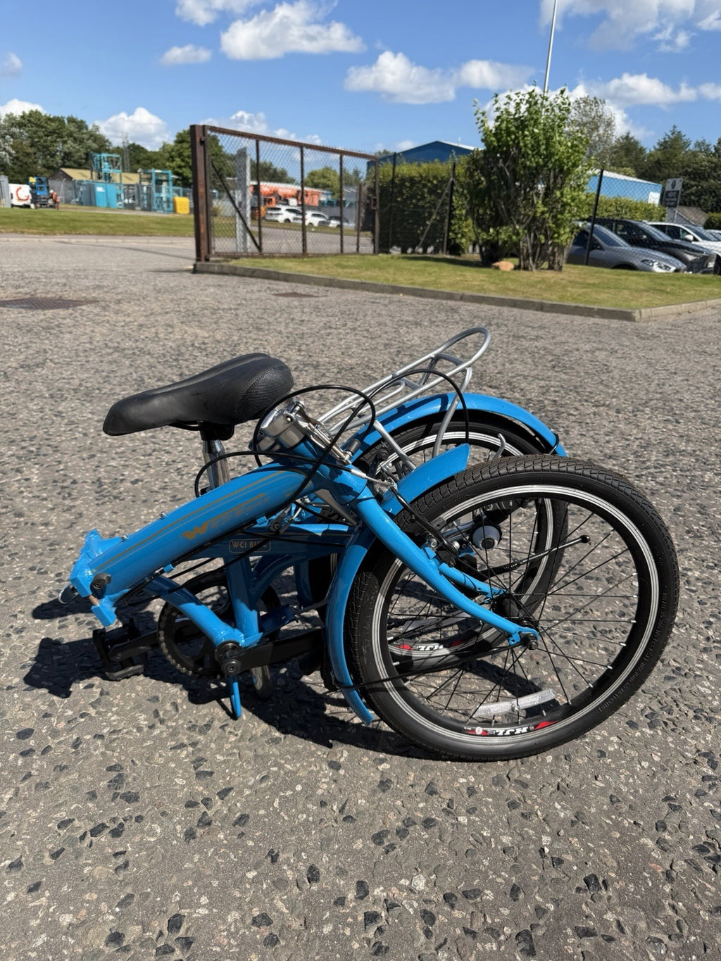 WCI Folding Bike Unisex Shimano 6 Gears Blue New