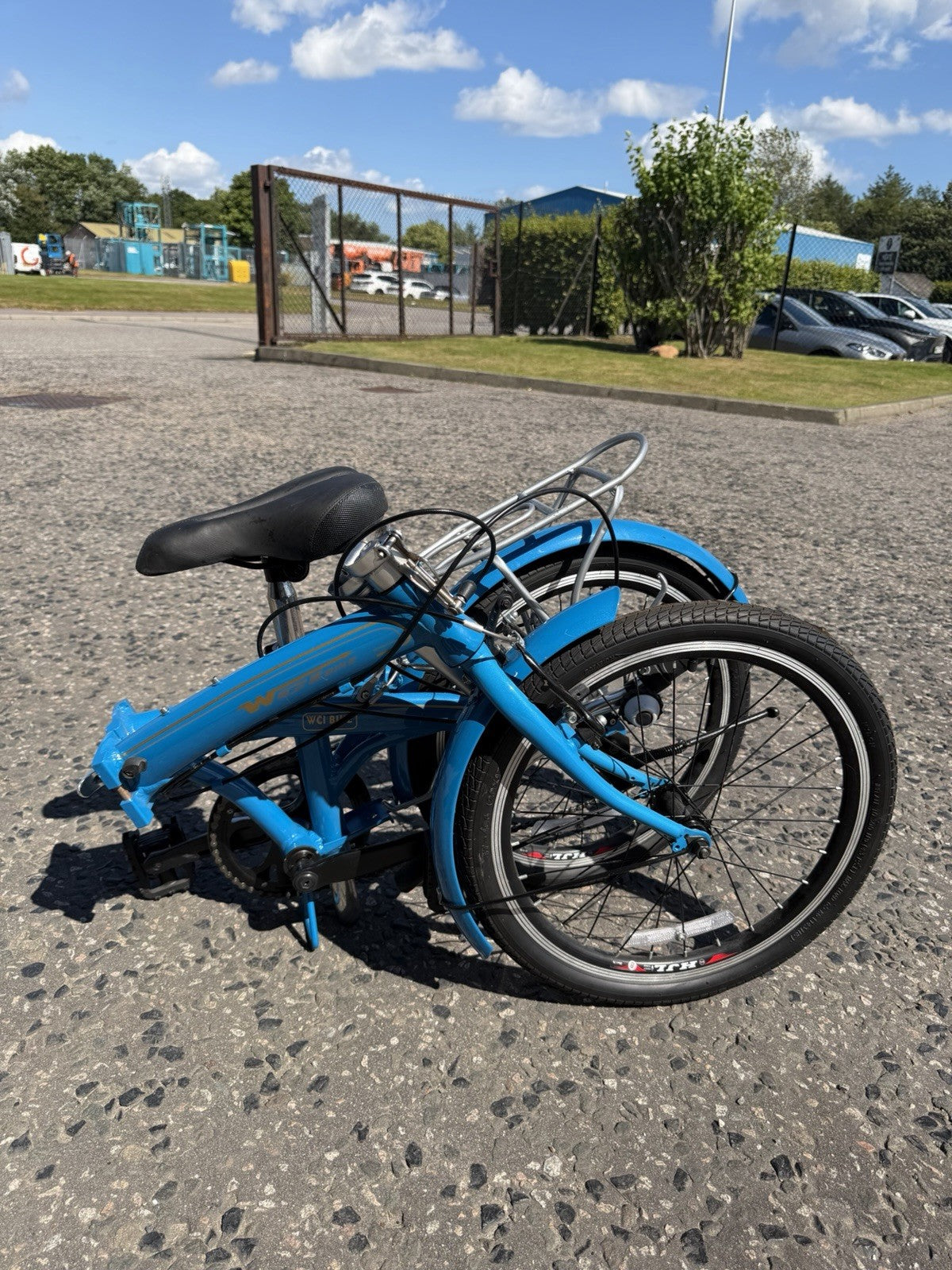 WCI Folding Bike Unisex Shimano 6 Gears Blue New