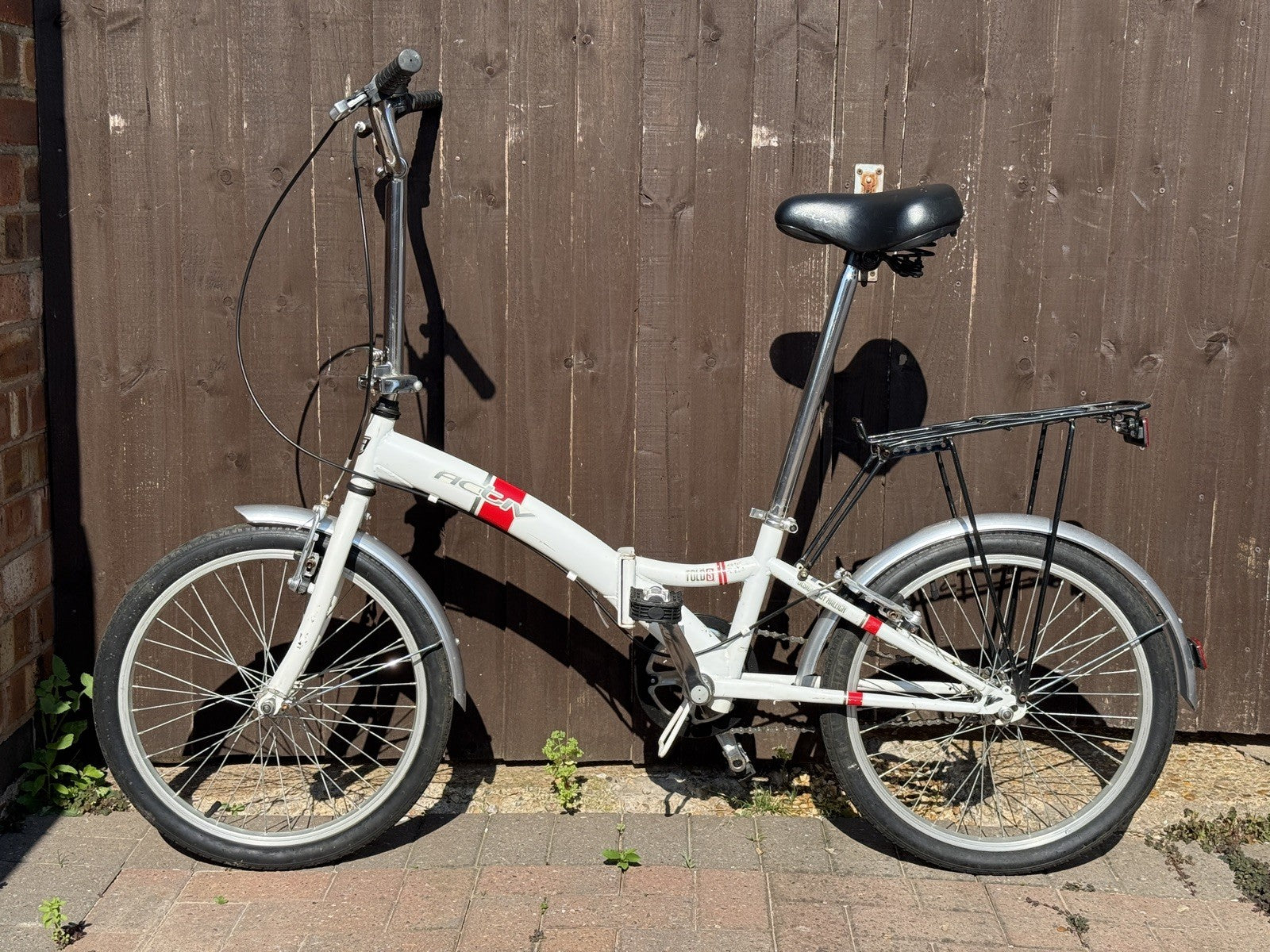 Activ Fold S folding single speed bike bicycle with additional rack White