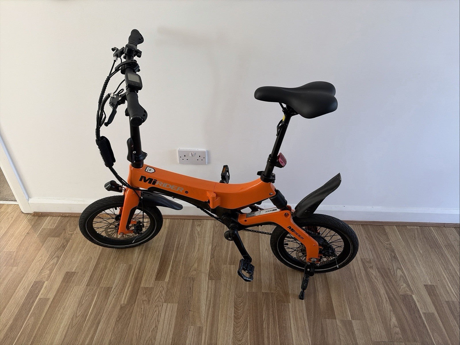 MiRider One Folding Cycle Orange, 16-inch Wheels Used.
