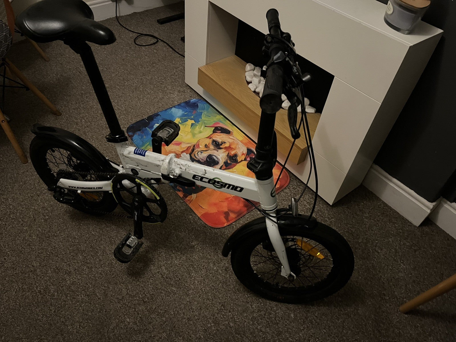 Ecosmo Folding Bike 16" Wheel 6 speed Shimano Gears Disc brakes (standard pedal)