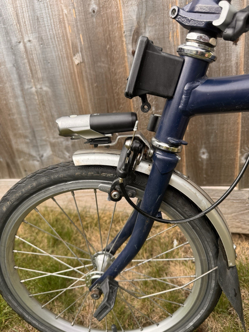 Brompton 16in Folding Bike Blue 3-Speed Hub Gears Mudguards Reflectors