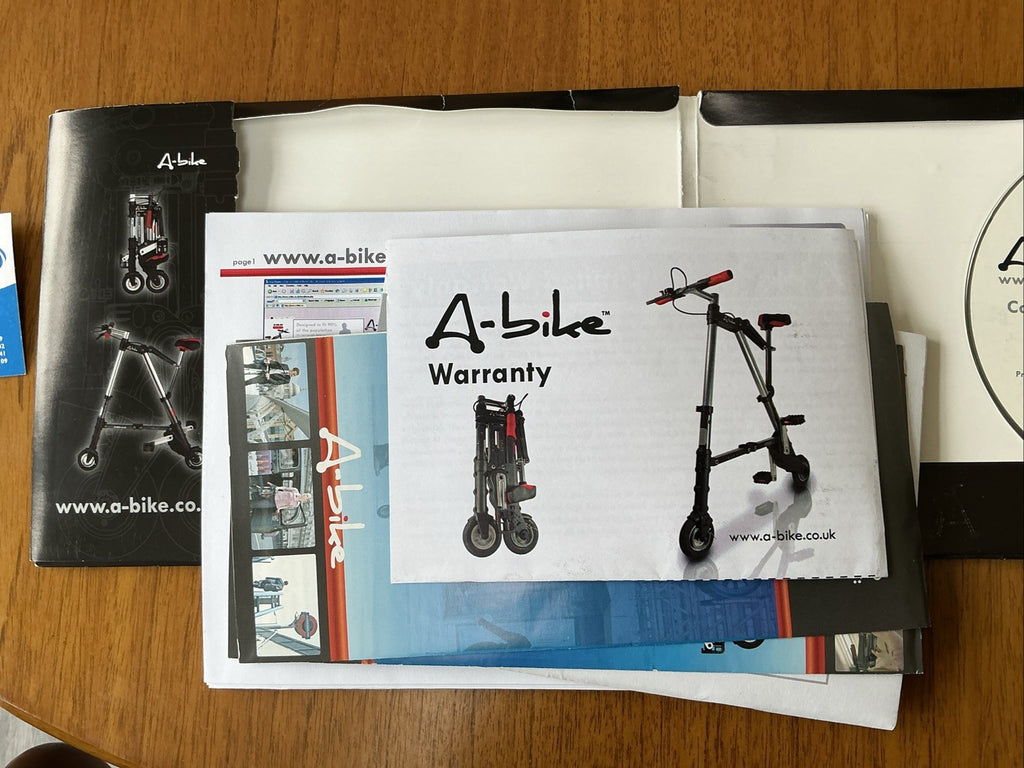 A-Bike From Sinclair Research Folding Bike Rare With Press Kit