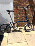 Brompton M6L Folding Bike - Blue - Good Condition