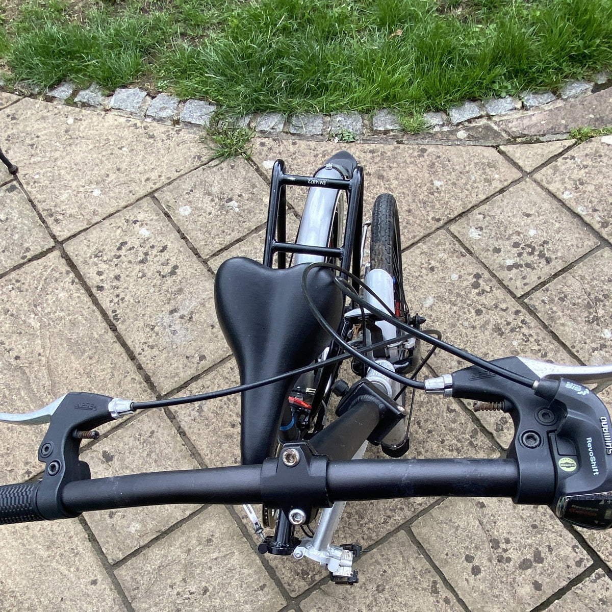 Apollo Transition 20 in Folding Bike with Rear Rack, Silver/Black
